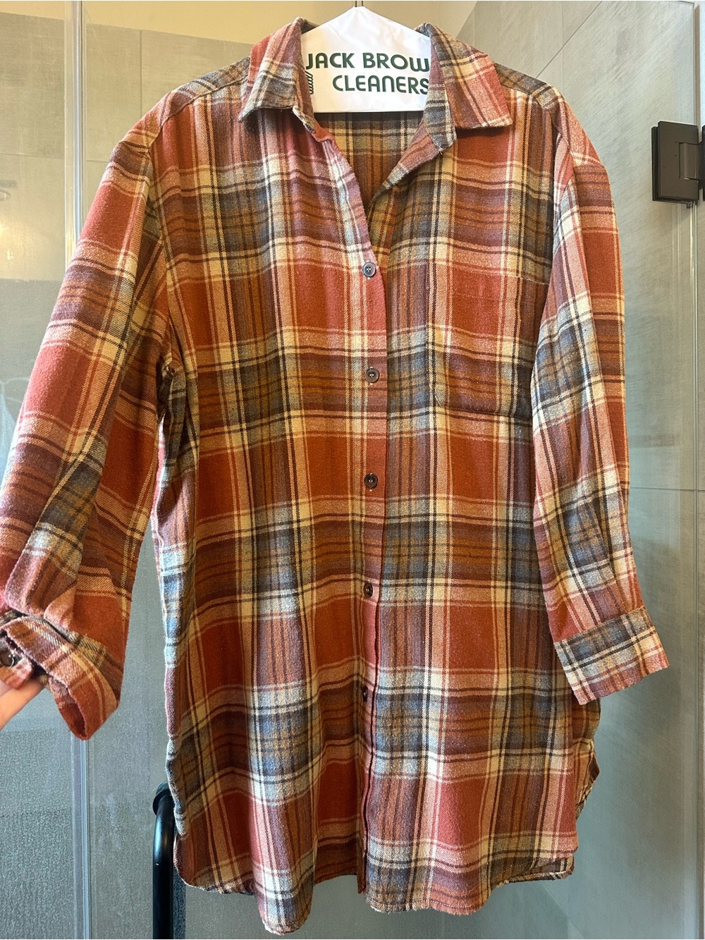Flannel Plaid Shirt Dress